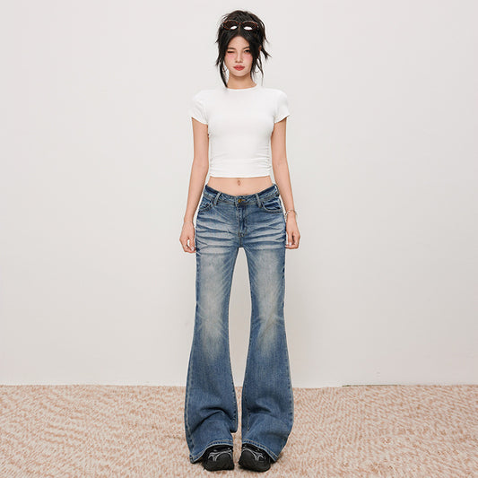 Women's Ratio Flared Jeans - Summer Elastic Fitted Trumpet Pants