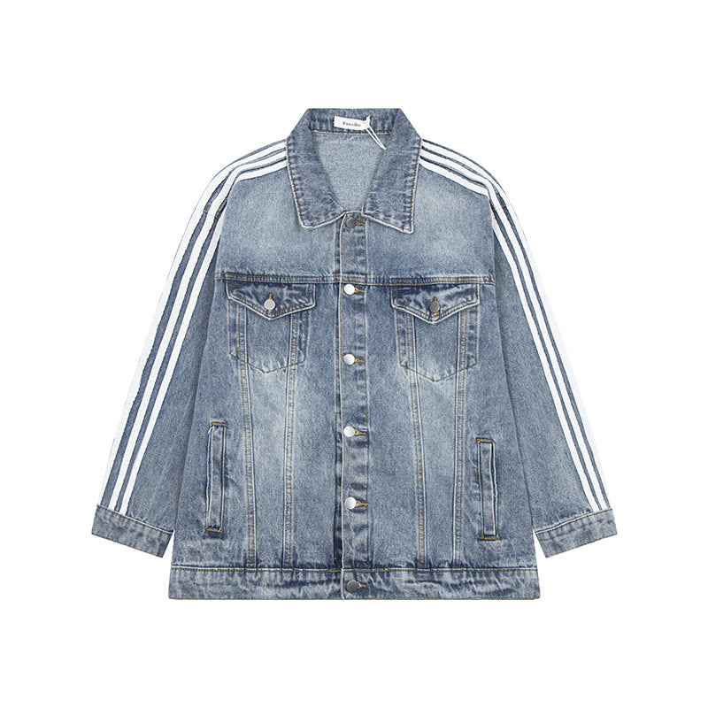 Premium Three Striped Denim Jacket