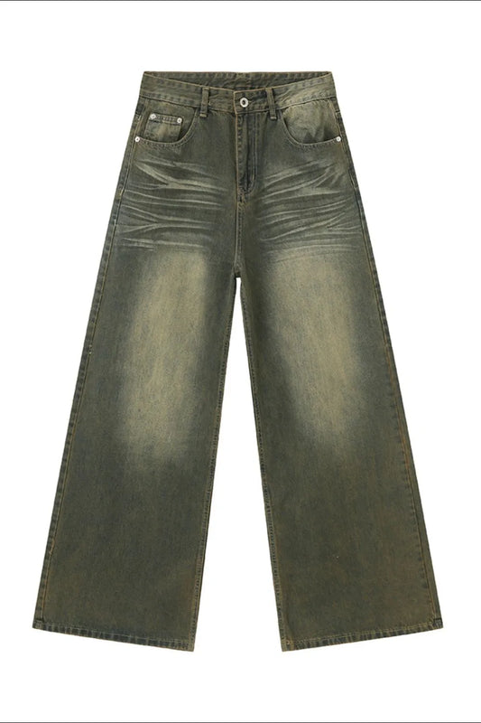 Premium Wide Leg Jeans with Pockets - Japanese Denim