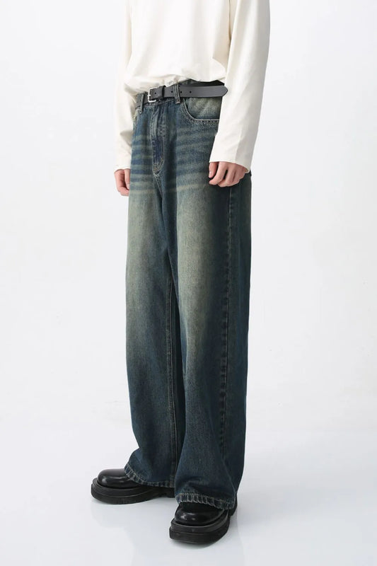Premium Wide Leg Jeans with Pockets - Japanese Denim