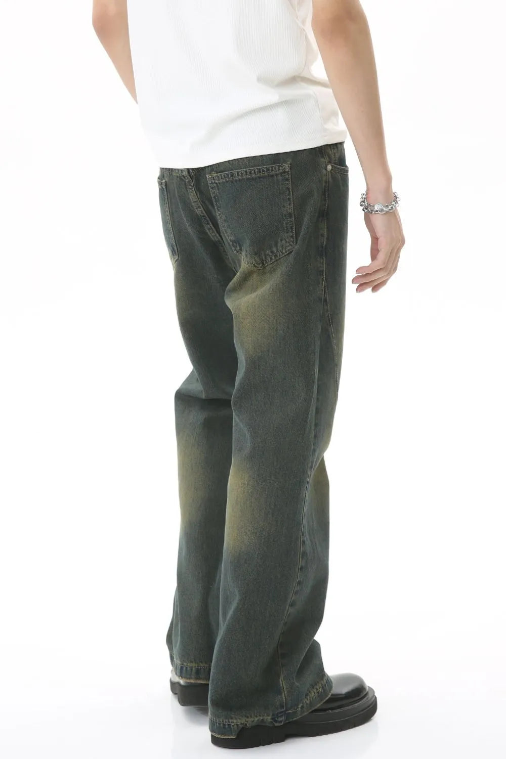 Decorative Seam Jeans with Pockets