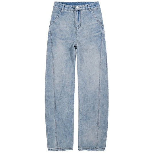 Light-Colored Wide-Leg Jeans for Women - Summer New Arrival with Split Design