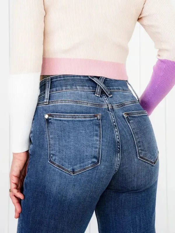 Washed Straight Leg Jeans - Premium Japanese Denim