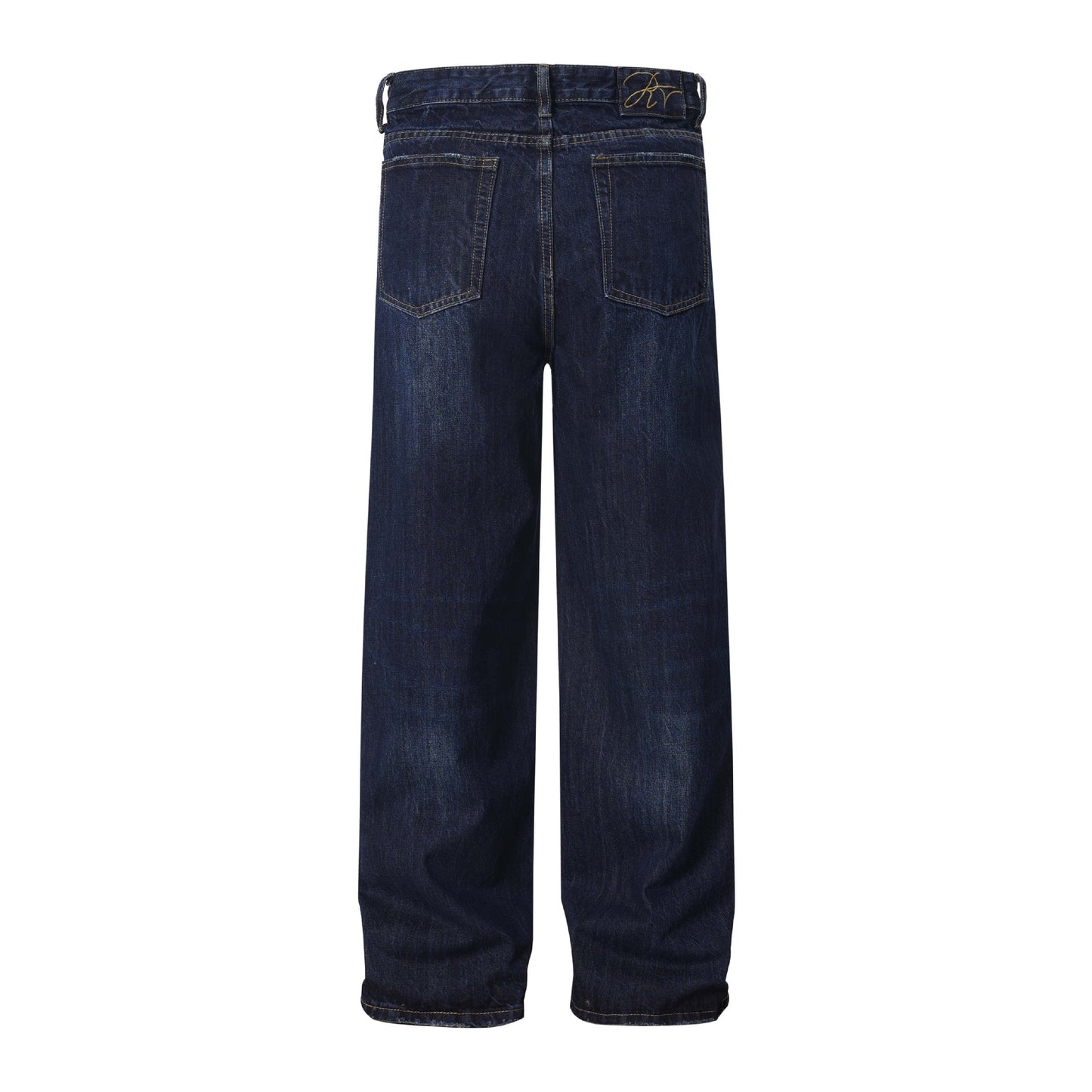 Street Style Washed Vintage Denim Pants - Unisex Loose Wide Leg