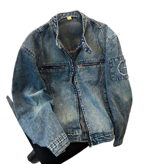 Retro Washed Short Denim Jacket