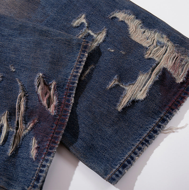Premium Washed Ripped Jeans and Floor Pants - Japanese Denim