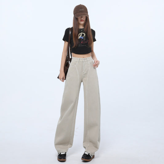 Casual Loose Fit High Waist Wide Leg Jeans for Women